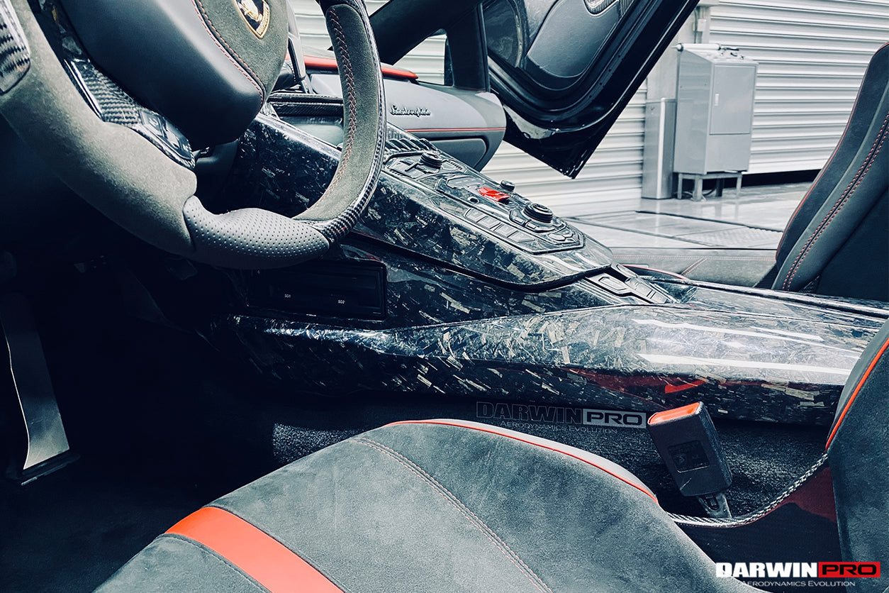 2013-2016 Lamborghini Aventador LP700 Roadster Carbon Fiber Center Control Surround Panel - DarwinPRO Aerodynamics