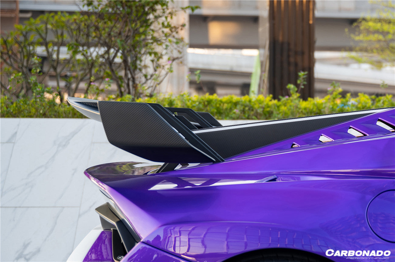 2021-UP Lamborghini Huracan STO Dry Carbon Fiber Trunk Spoiler - Carbonado
