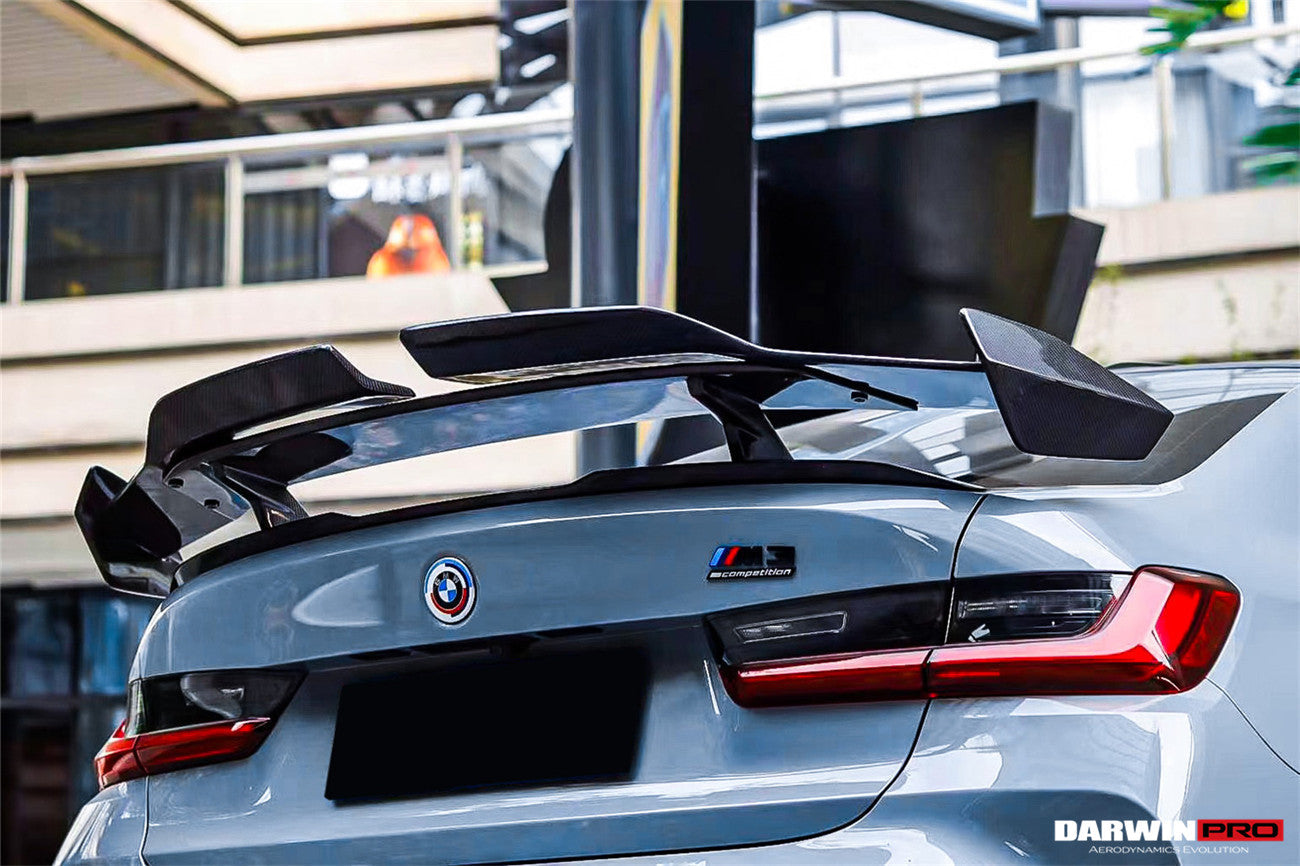 2021-UP BMW M3 G80 G20 BKSSII Style Carbon Fiber Trunk Spoiler - DarwinPRO Aerodynamics