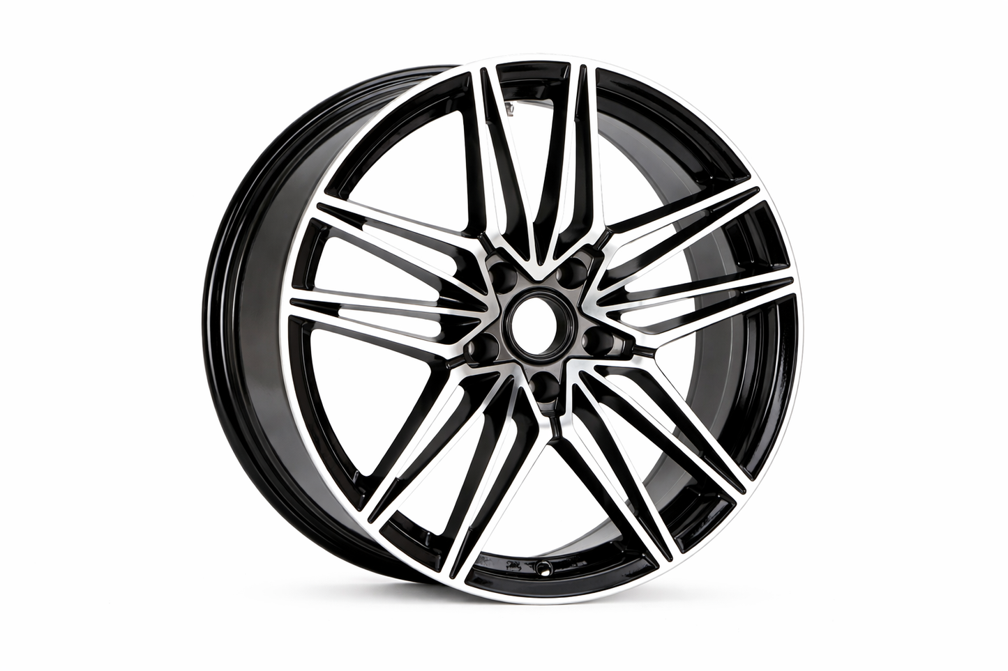 E1024 Black Machined Face 19x7.5 ET35 5x112 – (Square Set of 4)