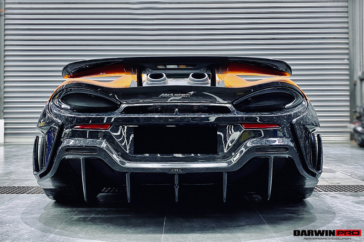 2018-2021 McLaren 600lt Carbon Fiber Rear Bumper - DarwinPRO Aerodynamics