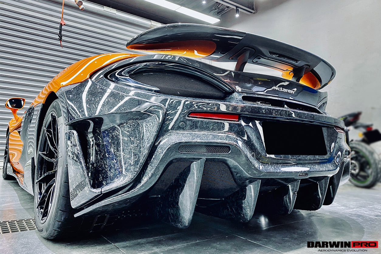 2018-2021 McLaren 600lt Carbon Fiber Rear Bumper - DarwinPRO Aerodynamics