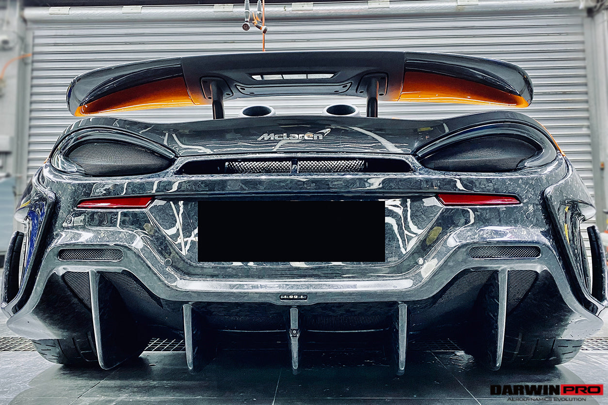 2018-2021 McLaren 600lt Carbon Fiber Rear Bumper - DarwinPRO Aerodynamics
