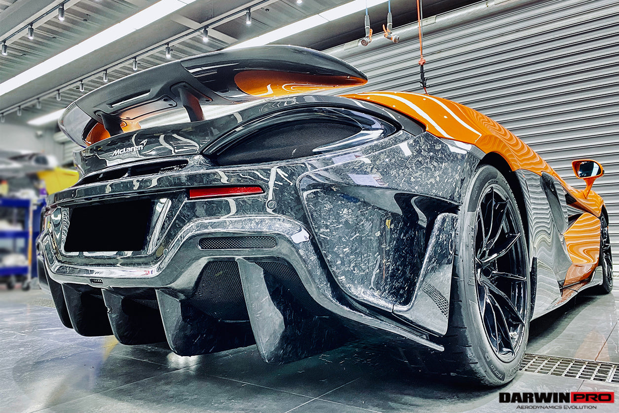 2018-2021 McLaren 600lt Carbon Fiber Rear Bumper - DarwinPRO Aerodynamics