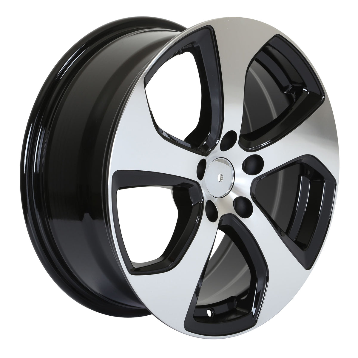 E602 Black Machined Face 16x7 5x112/5x114.3 Square Wheels ET45 – Set of 4