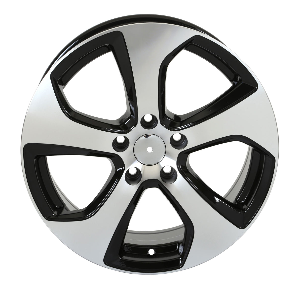 E602 Black Machined Face 16x7.0 ET45 5x112 - Square Set (4 Wheels)