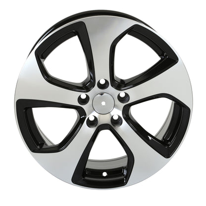 E602 Black Machined Face 17x7.0 ET45 5x114.3 - Square Set (4 Wheels)