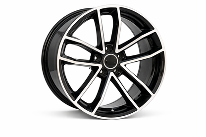 E603 Black Machined Face 19x8.5 ET35 5.112 - Square Set (4 Wheels)