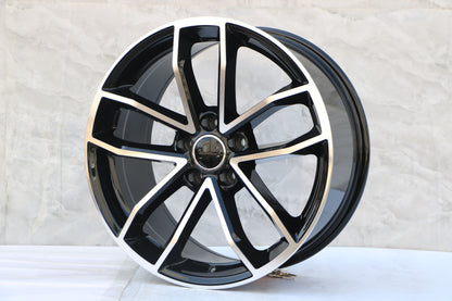E603 Black Machined Face 19x8.5 ET35 5.112 - Square Set (4 Wheels)