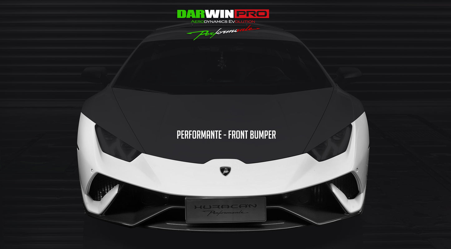 2015-2020 Lamborghini Huracan LP610/LP580 Performante Style Partial Carbon Fiber Aero - Full Kit - DarwinPRO Aerodynamics