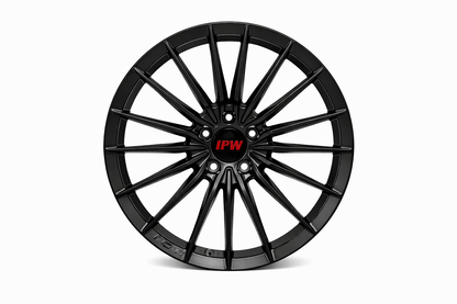 E090 Satin Black 19x8.5 ET35 5x112 - Square Set (4 Wheels)
