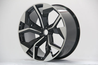 E616 Black Machined Face 20x9.0 ET30 5.112 - Square Set (4 Wheels)