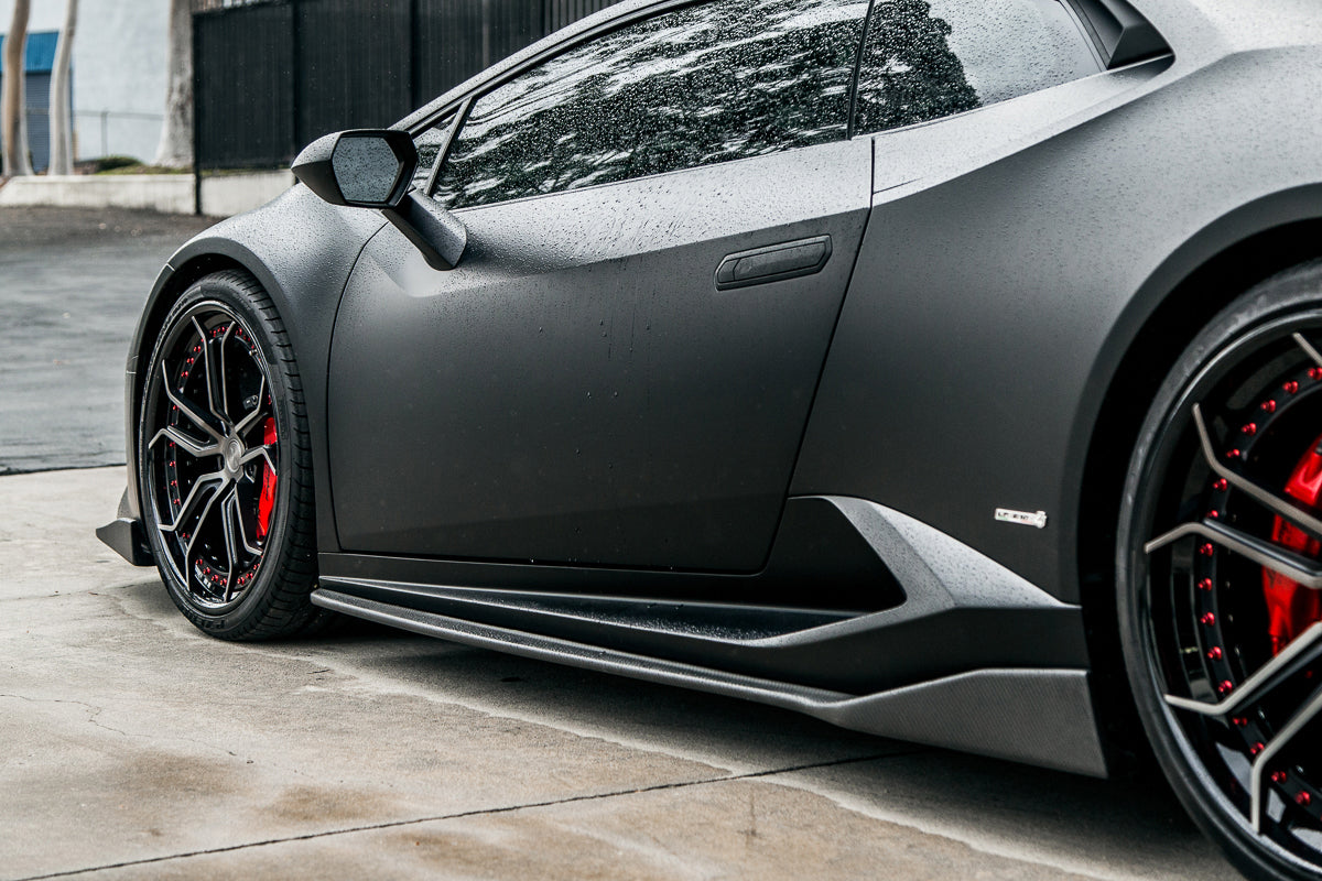 2015-2019 Lamborghini Huracan LP610&LP580 AYP Style Carbon Fiber Side Skirts Under Board - Carbonado