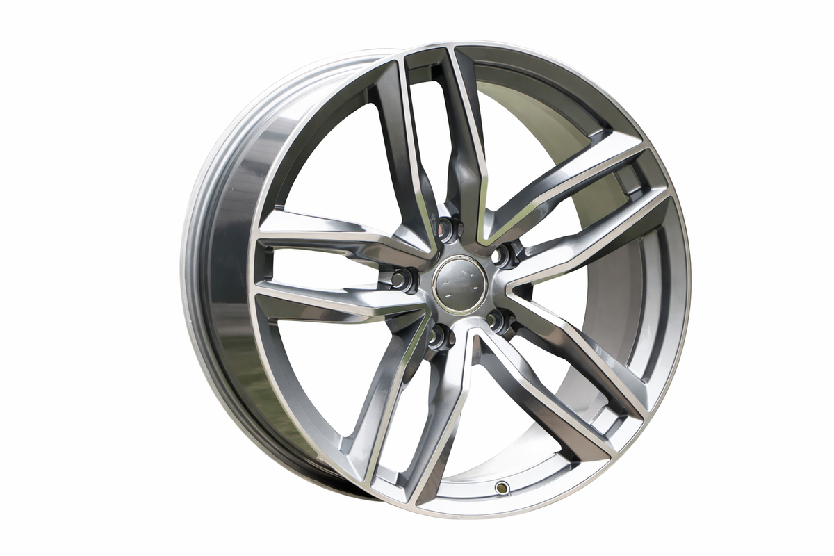 E627 Gunmetal Machined Face 17x7.5 5x112/5x114.3 Square Wheels ET35 – Set of 4
