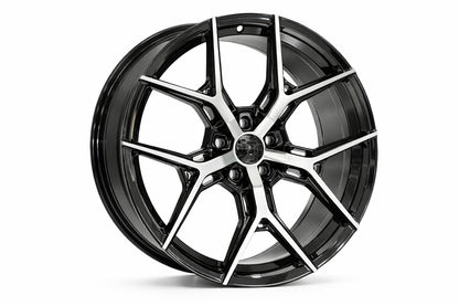 E1500 Black Machined Face 20x10 ET35 5x114.3 – (Square Set of 4)