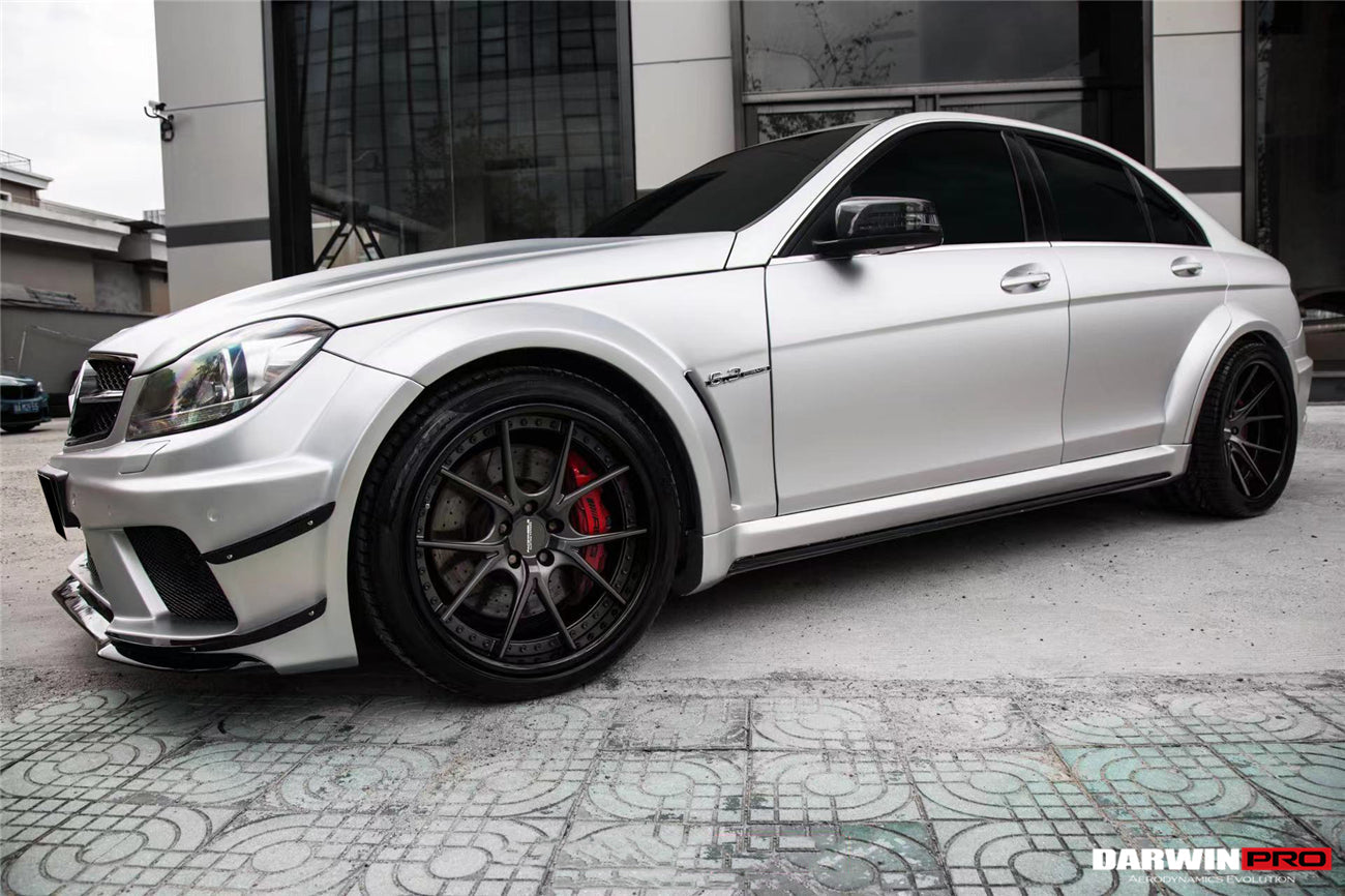 2012-2014 Mercedes Benz W204 C63 AMG Sedan BKSS Style Wide Full Body Kit - DarwinPRO Aerodynamics