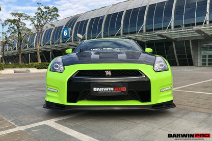 2012-2016 Nissan GTR R35 DBA NSM Style Partial Carbon Fiber Front Lip - DarwinPRO Aerodynamics