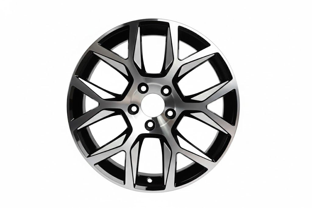 E640 Black Machined Face 18x7.5 ET45 5x112 – (Square Set of 4)
