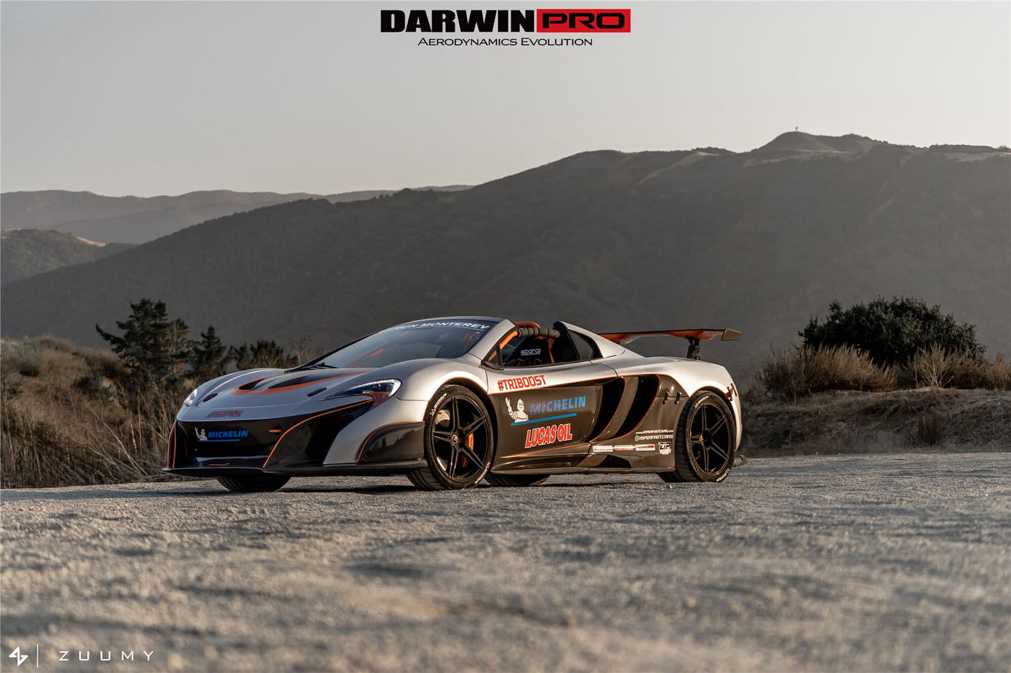 2014-2017 McLaren 650S  675LT Style Partial Carbon Fiber Front Bumper - DarwinPRO Aerodynamics