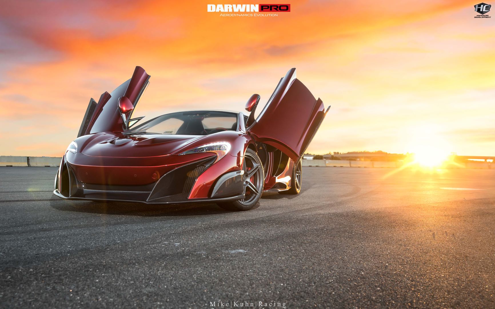 2014-2017 McLaren 650S  675LT Style Partial Carbon Fiber Front Bumper - DarwinPRO Aerodynamics