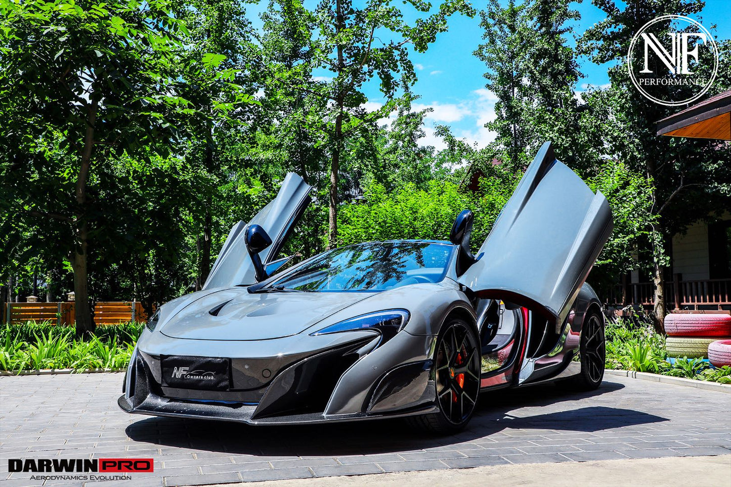 2014-2017 McLaren 650S  675LT Style Partial Carbon Fiber Front Bumper - DarwinPRO Aerodynamics