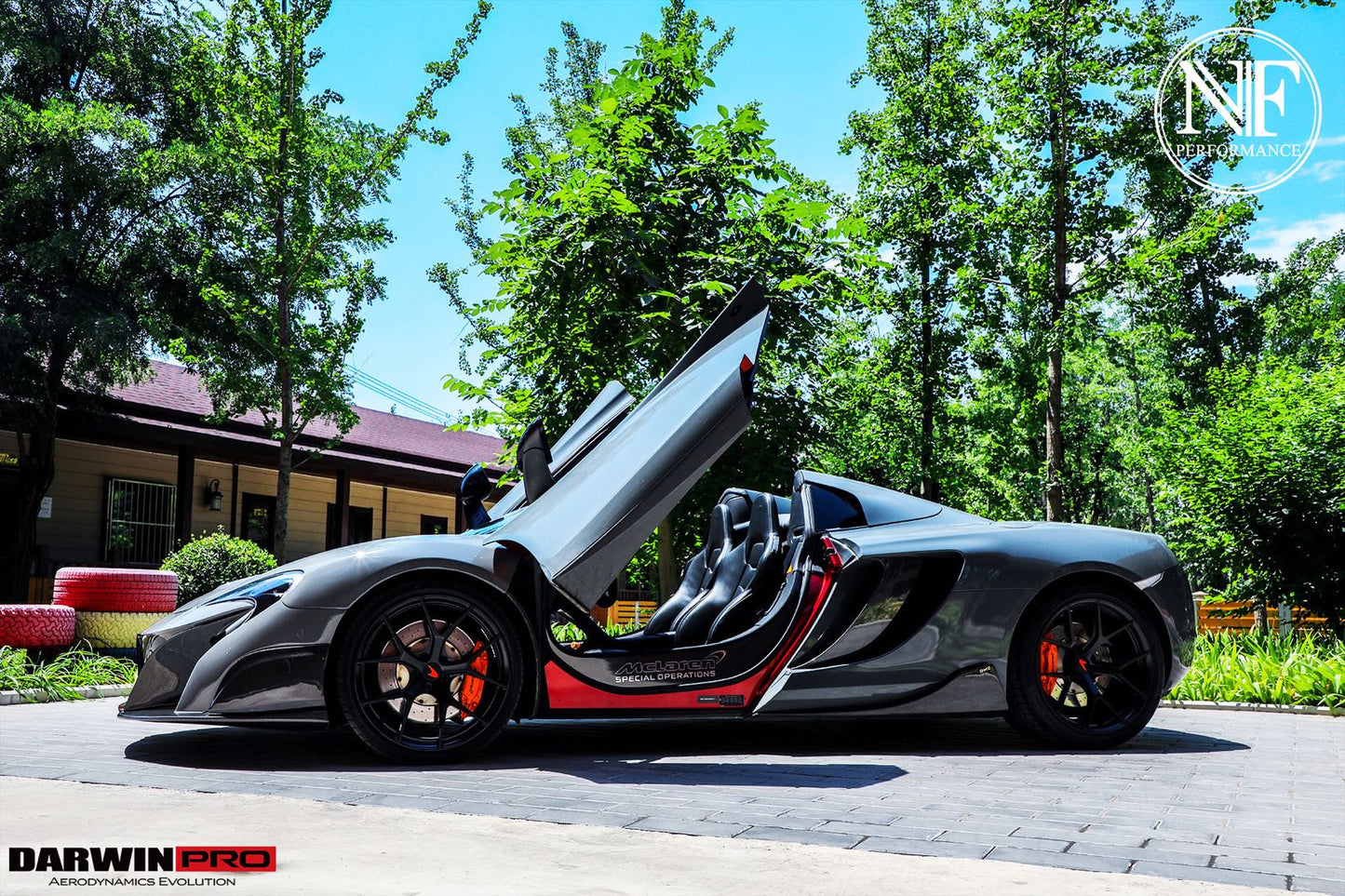 2014-2017 McLaren 650S  675LT Style Partial Carbon Fiber Front Bumper - DarwinPRO Aerodynamics