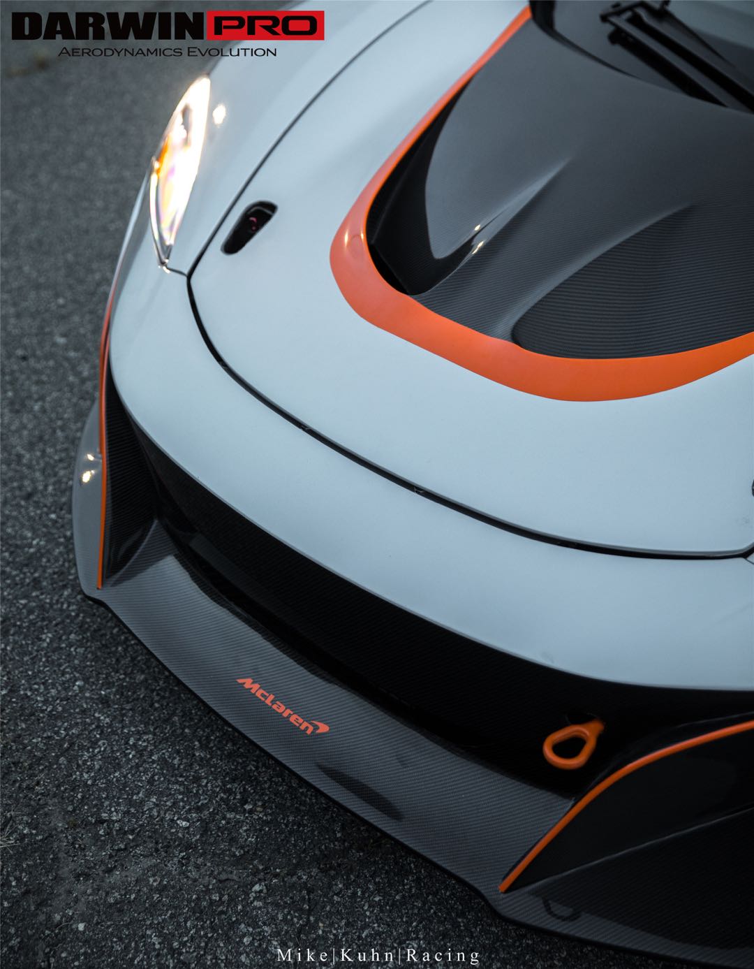 2014-2017 McLaren 650S  675LT Style Partial Carbon Fiber Front Bumper - DarwinPRO Aerodynamics
