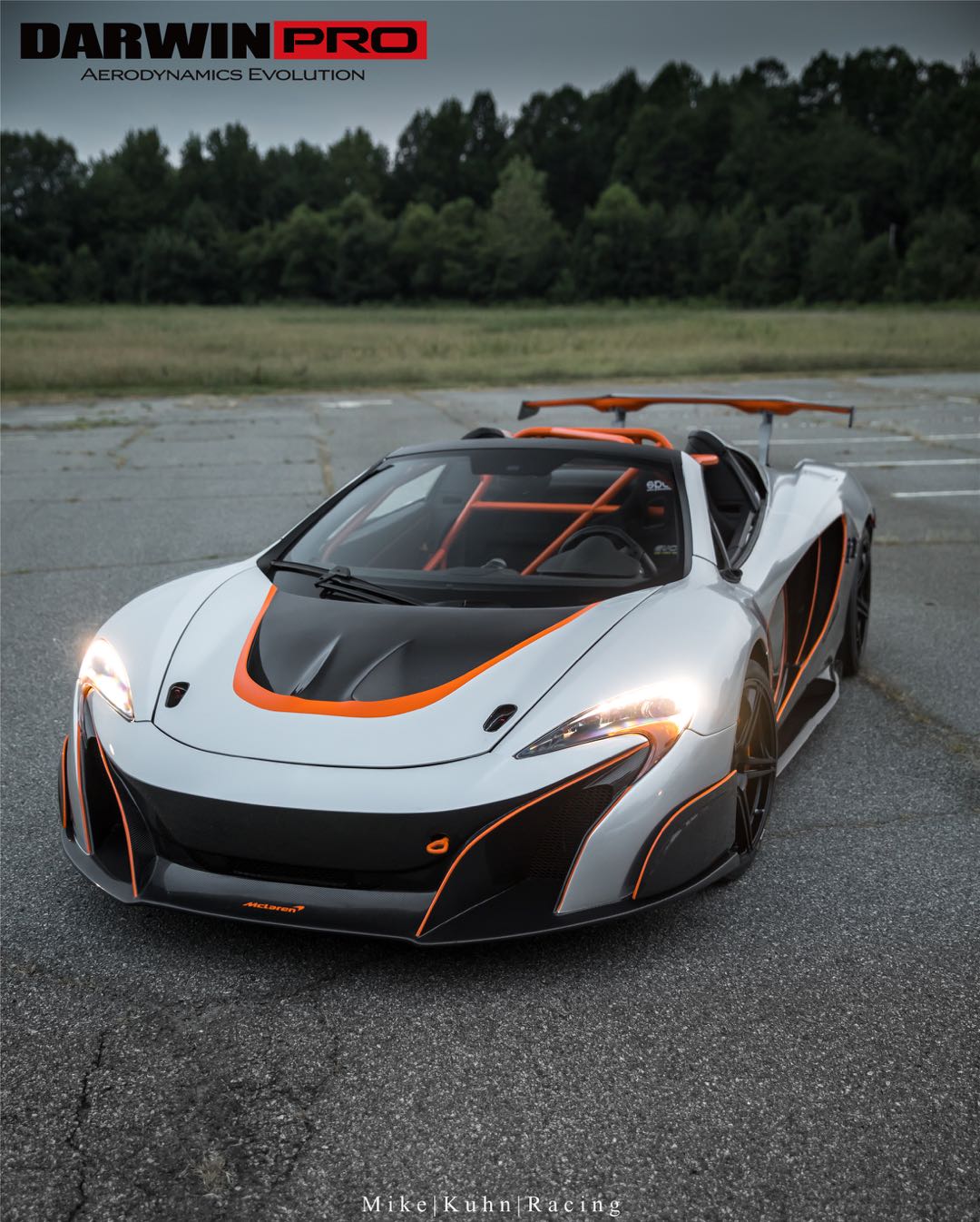 2014-2017 McLaren 650S  675LT Style Partial Carbon Fiber Front Bumper - DarwinPRO Aerodynamics
