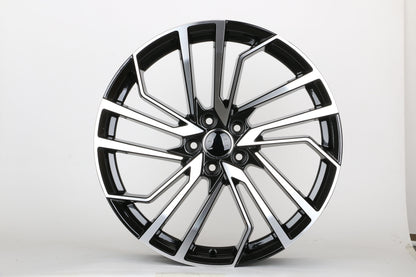 E650 Black Machined Face 20x9.0 ET30 5.112 - Square Set (4 Wheels)