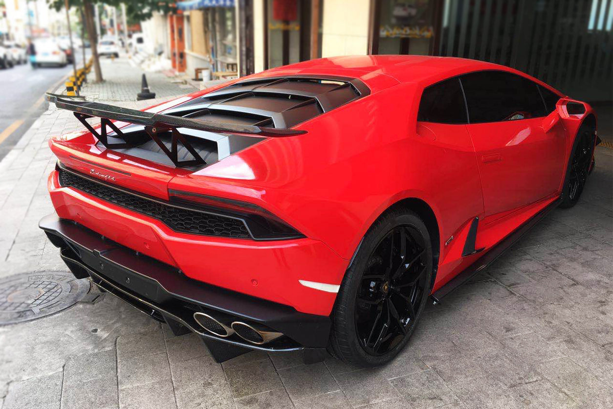 2015-2020 Lamborghini Huracan LP610/LP580 RZS Style Carbon Fiber Trunk Spoiler - Carbonado