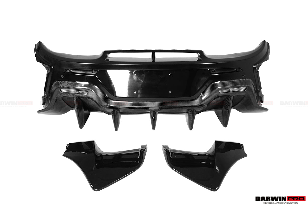 2018-2021 McLaren 600lt Carbon Fiber Rear Bumper - DarwinPRO Aerodynamics
