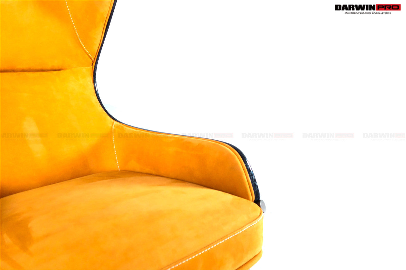 DARWINPRO CARBON FIBER CANYON ORANGE SUEDE LOUNGE CHAIR - DarwinPRO Aerodynamics