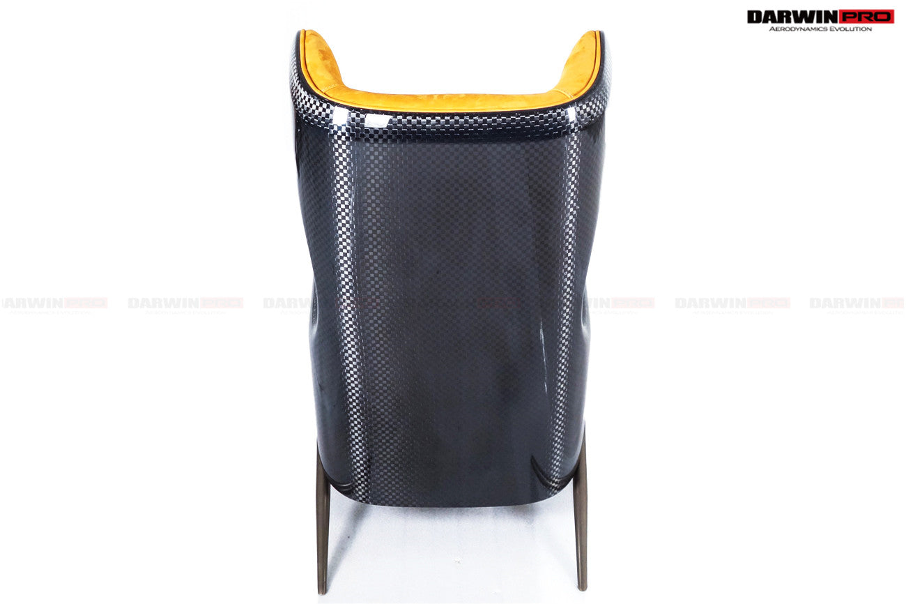 DARWINPRO CARBON FIBER CANYON ORANGE SUEDE LOUNGE CHAIR - DarwinPRO Aerodynamics