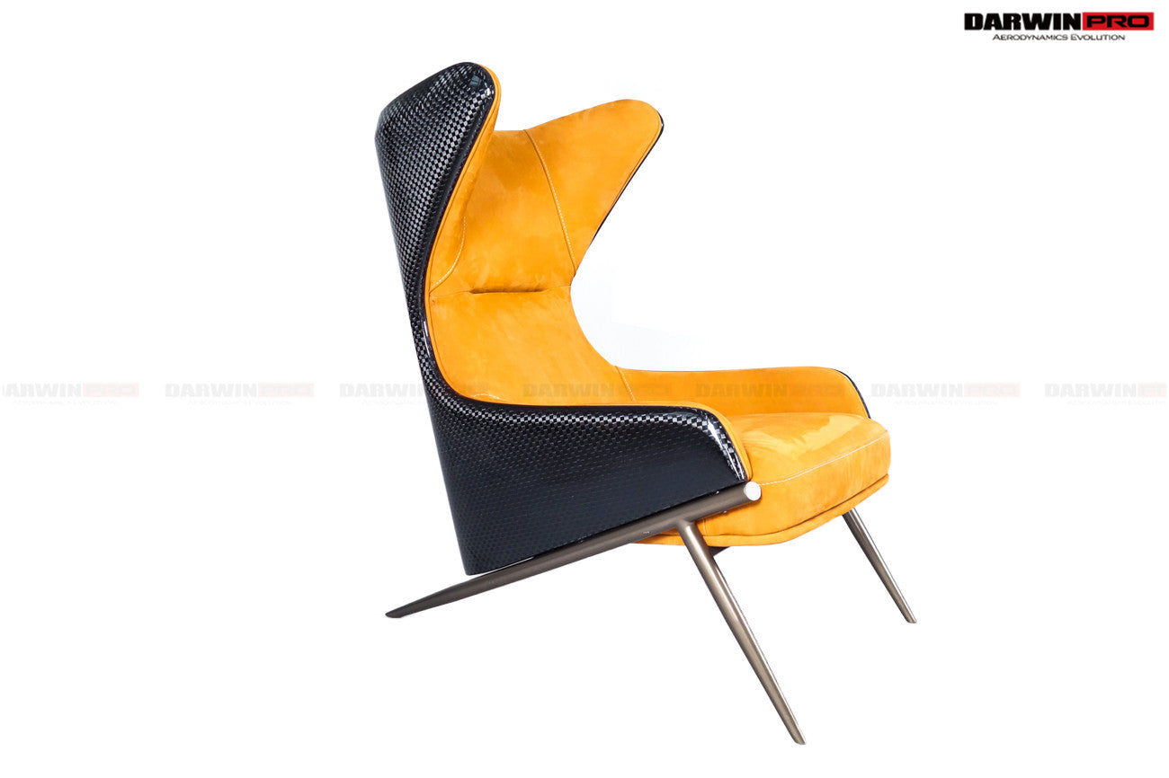 DARWINPRO CARBON FIBER CANYON ORANGE SUEDE LOUNGE CHAIR - DarwinPRO Aerodynamics