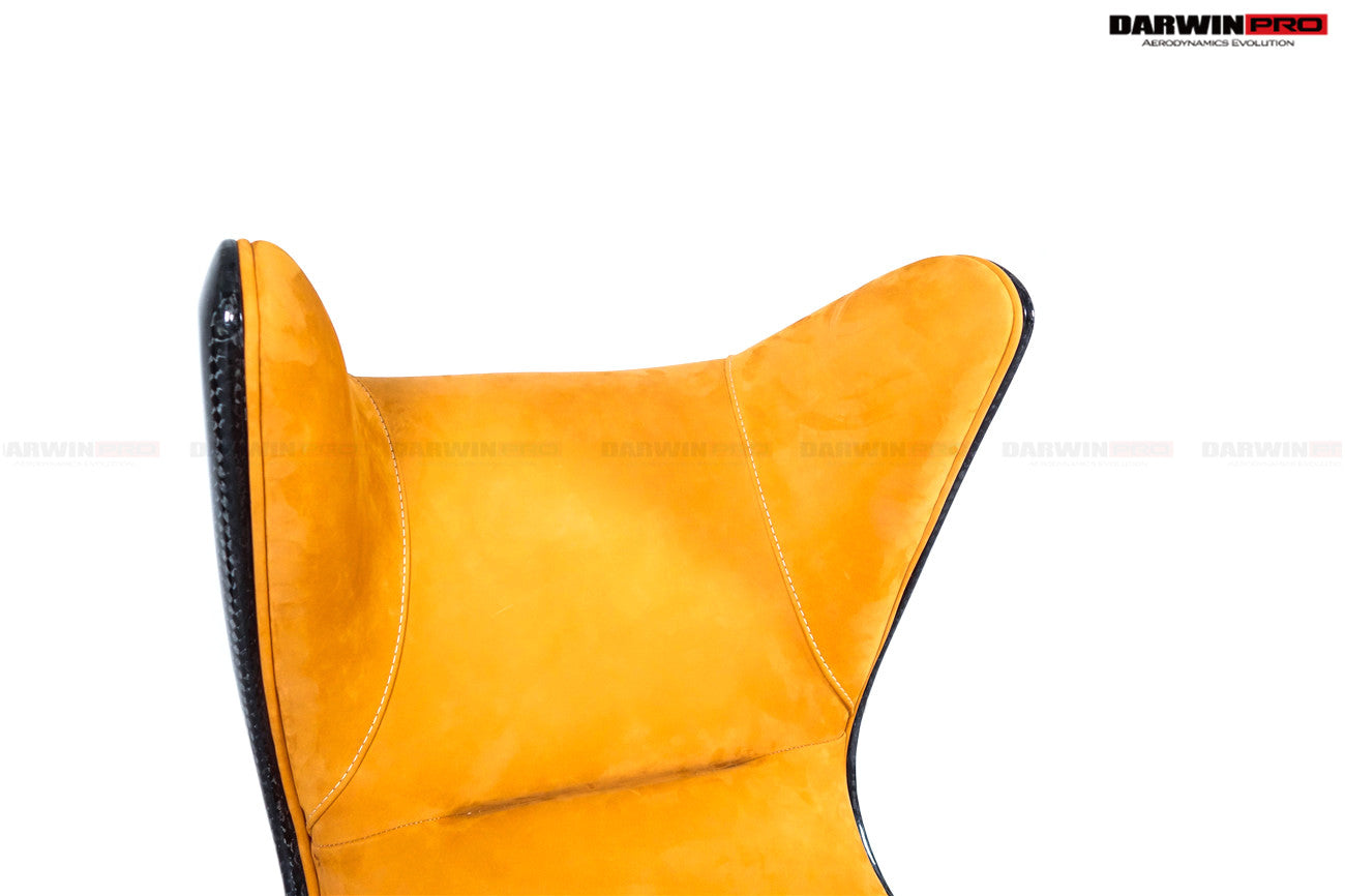 DARWINPRO CARBON FIBER CANYON ORANGE SUEDE LOUNGE CHAIR - DarwinPRO Aerodynamics