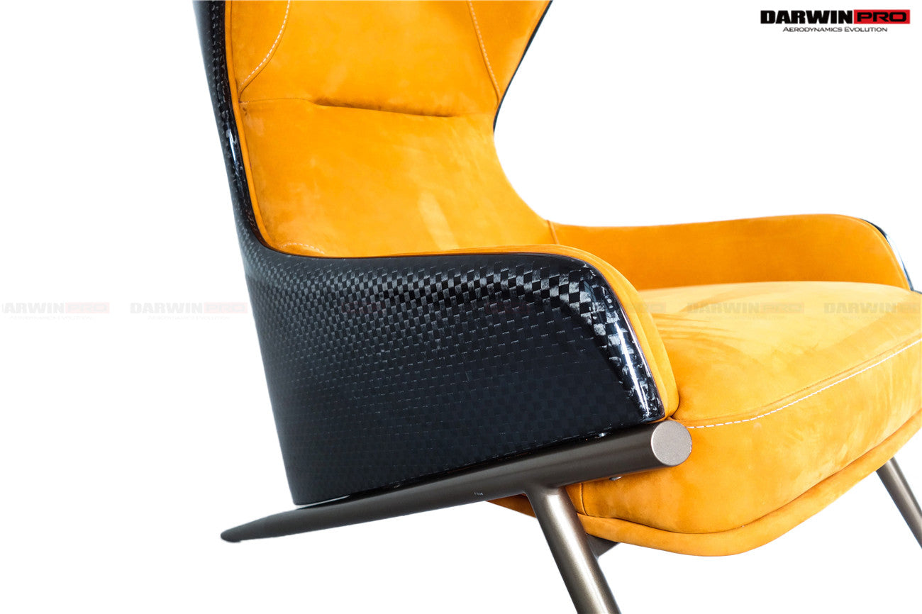 DARWINPRO CARBON FIBER CANYON ORANGE SUEDE LOUNGE CHAIR - DarwinPRO Aerodynamics
