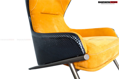 DARWINPRO CARBON FIBER CANYON ORANGE SUEDE LOUNGE CHAIR - DarwinPRO Aerodynamics