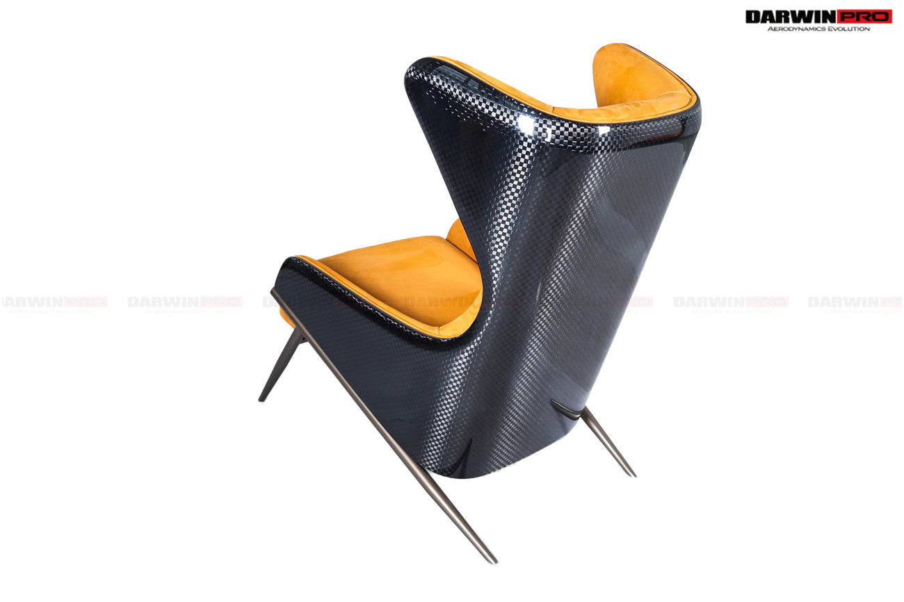 DARWINPRO CARBON FIBER CANYON ORANGE SUEDE LOUNGE CHAIR - DarwinPRO Aerodynamics