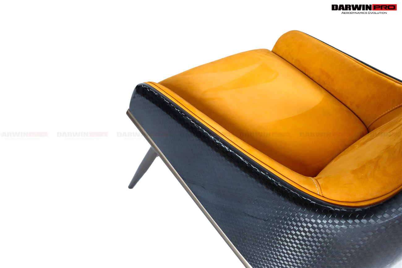 DARWINPRO CARBON FIBER CANYON ORANGE SUEDE LOUNGE CHAIR - DarwinPRO Aerodynamics