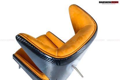 DARWINPRO CARBON FIBER CANYON ORANGE SUEDE LOUNGE CHAIR - DarwinPRO Aerodynamics