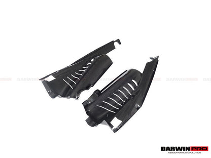 2015-2022 Ferrari 488 GTB/Pista/F8 Dry Carbon Fiber Engine Bay Panels With Heat Protection - DarwinPRO Aerodynamics