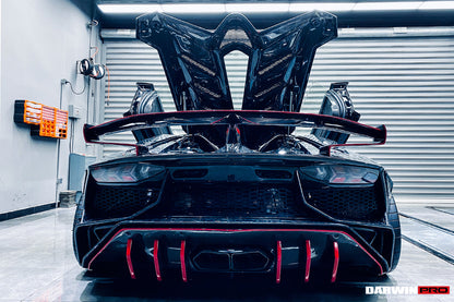 2011-2016 Lamborghini Aventador LP700 Roadster SV-BKSSII Style Engine Hood And Wing - DarwinPRO Aerodynamics
