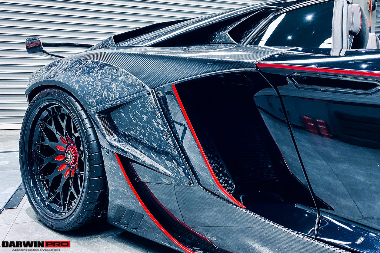 2011-2016 Lamborghini Aventador LP700 Coupe/Roadster BKSSII Style Carbon Fiber Rear Quarter Panels - DarwinPRO Aerodynamics