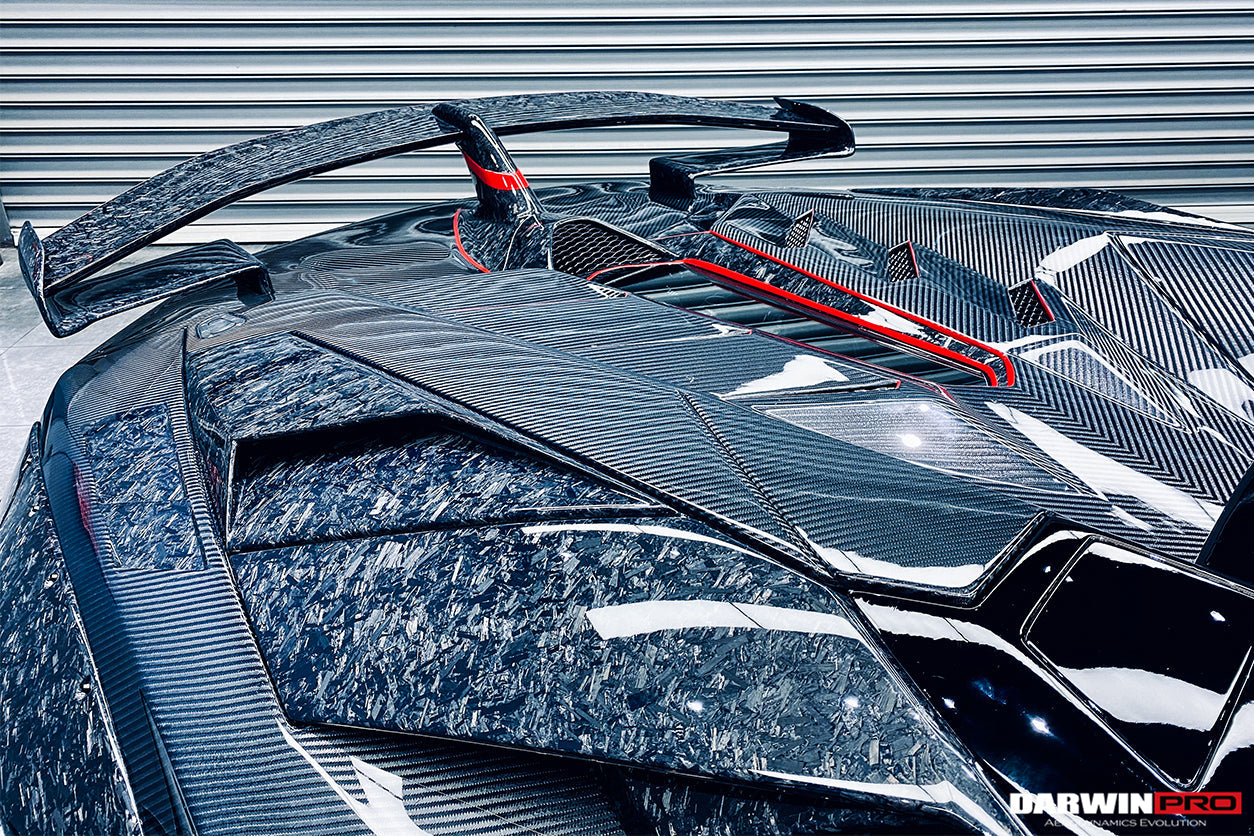 2011-2016 Lamborghini Aventador LP700 Roadster SV-BKSSII Style Engine Hood And Wing - DarwinPRO Aerodynamics