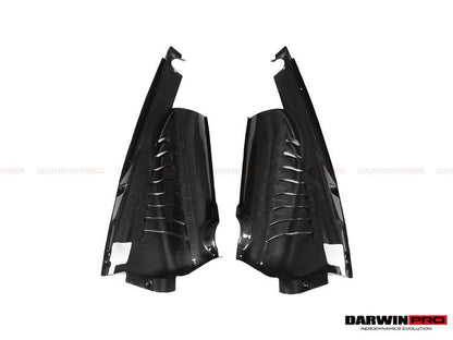 2015-2022 Ferrari 488 GTB/Pista/F8 Dry Carbon Fiber Engine Bay Panels With Heat Protection - DarwinPRO Aerodynamics