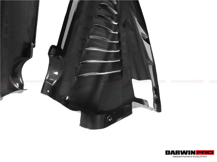 2015-2022 Ferrari 488 GTB/Pista/F8 Dry Carbon Fiber Engine Bay Panels With Heat Protection - DarwinPRO Aerodynamics
