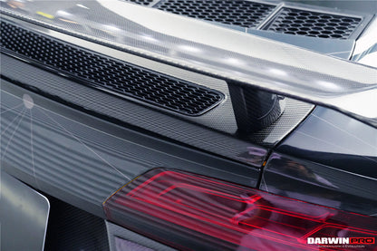 2016-2019 Audi R8 GEN2 V10 PLUS Coupe ONLY GT Style Carbon Fiber Trunk Wing w/ Base - DarwinPRO Aerodynamics