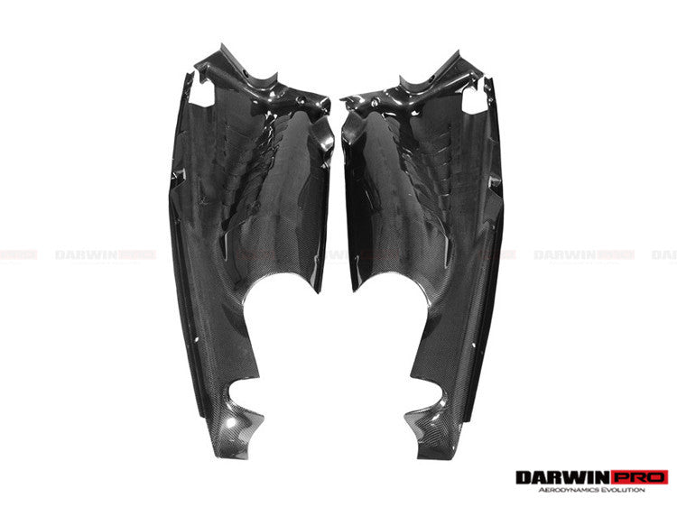 2015-2022 Ferrari 488 GTB/Pista/F8 Dry Carbon Fiber Engine Bay Panels With Heat Protection - DarwinPRO Aerodynamics