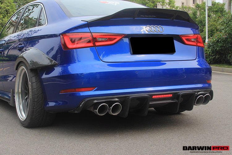2013-2016 Audi S3/ A3 Sline Sedan BKSS Style Rear Diffuser - DarwinPRO Aerodynamics