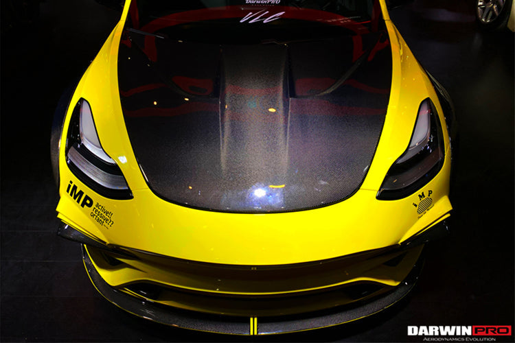 2017-2023 Tesla Model 3 IMP Performance Carbon Fiber Hood - DarwinPRO Aerodynamics